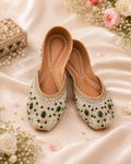 Shahi Panna – Handcrafted Leather Mojri for Women