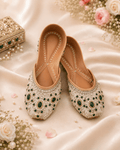 Shahi Panna – Handcrafted Leather Mojri for Women - Marktoes