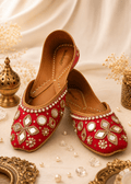 Sheesh Mahal – Handcrafted Leather Mojri for Women - Marktoes